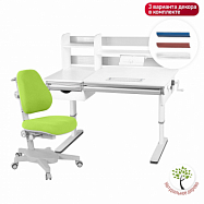 комплект kinderzen wunderkind multicolor парта + кресло + надстройка + ящик + органайзер + подставка для книг Kinderzen Wunderkind Set