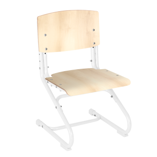 Растущий детский стул Дэми СУТ-01-01 фанера клен/белый